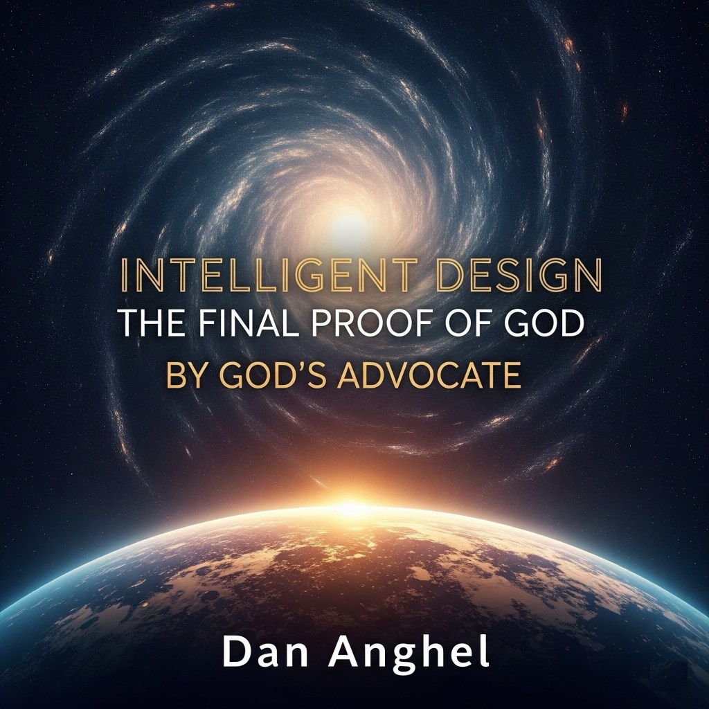 Intelligent Design audiobook cover by Dr. Dan Anghel – proof of God, science and spirituality, consciousness insights