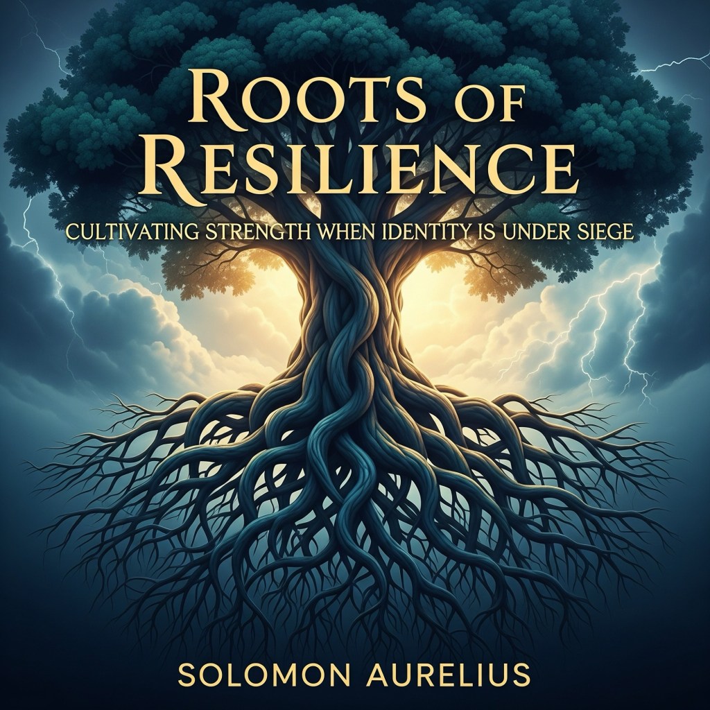 Roots of Resilience audiobook cover by Solomon Aurelius — cultivating strength and identity resilience
